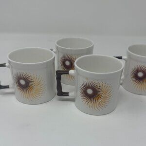 Set Of 4 BHARAT Cups Fine Bone China Pottery Made in India